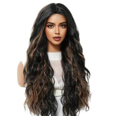 Imagem de Peruca Lace Wig Levemente Cacheada Fibra Orgânica Premium - bbless, sp