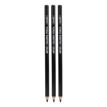 Imagem de Lápis preto profissional desenho escuro extra desenhando lápis de sombreamento para artistas designers engenheiros 3pcs Basswood Art lápis