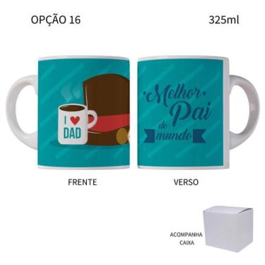 Imagem de Caneca 325ml Feliz Dia Do Pais Melhor Pai Do Mundo Super Pai - LARANJA