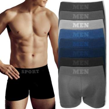 Imagem de Kit 7 Cueca Boxer Respirável Masculina Box Adulto - Viére, G/GG, Sorti