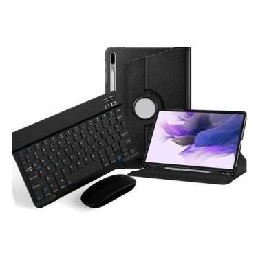 Imagem de Capa Giratória Teclado Mouse Película Para Galaxy Tab S7 Fe - BDNET