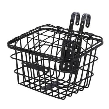 Imagem de Fenteer Cesta de bicicleta infantil multifuncional, leve, para transporte, decoração frontal para meninas e meninos, para compras de bicicleta, com Tampa