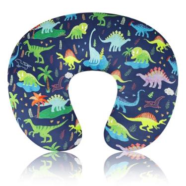 Imagem de DAYEEBALL Capa de almofada de amamentação, capas de amamentação removíveis para travesseiros de amamentação, elástico e macio para bebês meninas e meninos recém-nascidos, dinossauro (apenas capa)