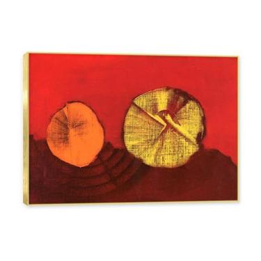 Imagem de NHLDZYH Moldura dourada. Arte de parede de pinturas famosas, (conchas) de Max Ernst, pôster impresso em tela, imagem de arte abstrata para sala de estar quarto decoração de casa. 50 x 70 cm - 19,6 x