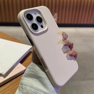 Imagem de YOGISU Capa protetora antiderrapante e ultraleve para iPhone 15 Pro, pacote com meio pacote, ultrafina e macia de silicone (para iPhone 15 Pro, cor branca)