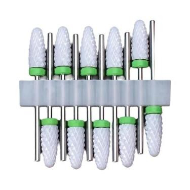 Imagem de Conjunto De Brocas De Cerâmica Para Unhas, 10 Peças Para Máquina Elétr