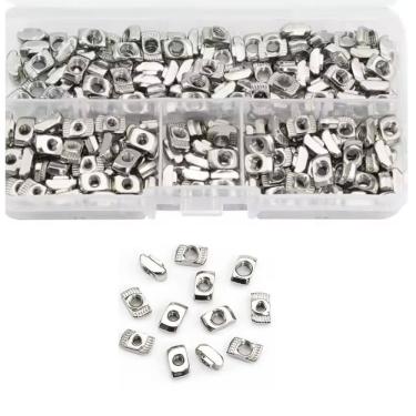 Imagem de Kit 160 Porcas Deslizantes Martelo M3 M4 M5 Inox Para Perfil