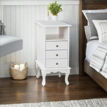 Imagem de Mesa de Cabeceira Madeira com 3 Gavetas e 1 Nicho Pés Luiz XV Meyer Mó