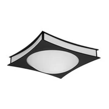 Imagem de Lustre Plafon Madeira Saturno (Preto)