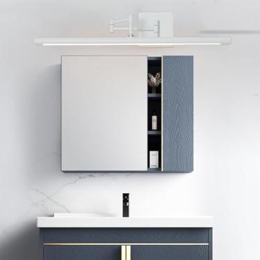 Imagem de Luminária de parede LED para espelho de banheiro, lâmpadas de parede giratórias dobráveis e retráteis, arandelas de parede de ângulo ajustável, modernas, internas, à prova d'água, luzes de imagem para