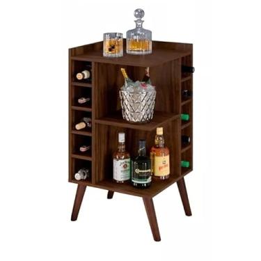 Imagem de Adega Aparador De Canto Bar Decoração Mdf Pé Palito(Imbuia)