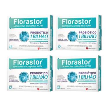 Imagem de Kit 4 Suplemento Florastor C/12 Caps 1bilhao - Uniao Quimica