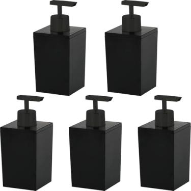 Imagem de Kit 5 Porta Sabonete Líquido 300ml Saboneteira Estilo Minimalista Banheiro Lavabo Dispenser Moderno