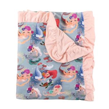 Imagem de runzhuoyang Cobertores de bebê para meninas, refrigeração, roupa de cama para bebês recém-nascidos e crianças, cobertor de babados para crianças, cobertores macios e confortáveis. Tamanho 101,6 x 83,8