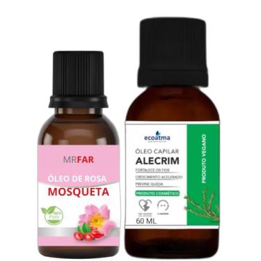 Imagem de Óleo Capilar de Alecrim 60ml + Rosa Mosqueta 30ml 100% Puro