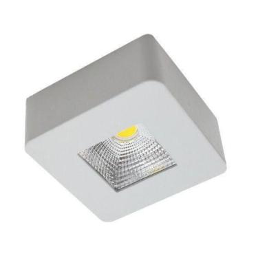 Imagem de Spot sobrepor plafon quadrado 4000k 5w bivolt branco - Bela Home