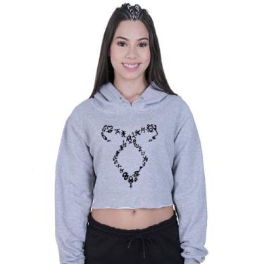 Imagem de Cropped Moletom Feminino Shadow Hunters - Lafre, Cinza, P