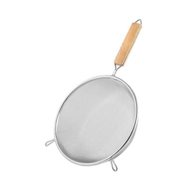 Imagem de ＫＬＫＣＭＳ Coador de malha fina de aço inoxidável multifuncional com alça, peneira de aço inoxidável para espuma, ovo, líquido, arroz, S