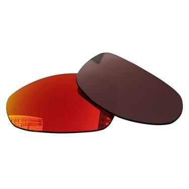 Imagem de Acefrog Lentes de reposição polarizadas de 1,5 mm para óculos de sol Oakley Juliet, material atualizado, resistente a impactos, Vermelho fogo - pc-pp, One Size