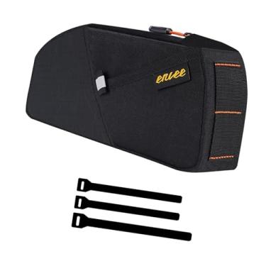 Imagem de Fenteer Bolsa de armazenamento para quadro de bicicleta, alça, organizador, suporte, bolso, bolsa para tubo frontal de bicicleta, mochila de ciclismo para, Preto
