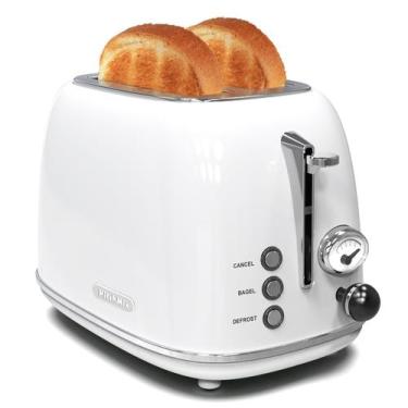 Imagem de Torradeira KITCHMIX 2 fatias de aço inoxidável retrô com 6 configuraçõ