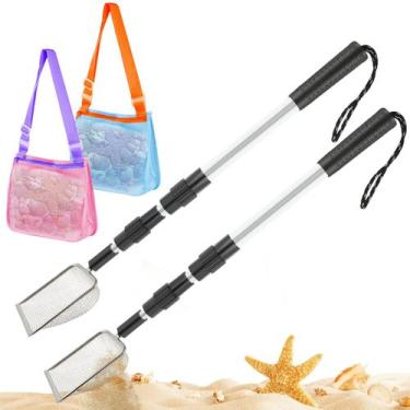 Imagem de Conjunto de peneira de areia de praia POILKMNI Shark Tooth Sifter, 2 p