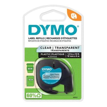 Imagem de Fita Poliester 12mm X 4m Rotulador Letratag Dymo Transparent