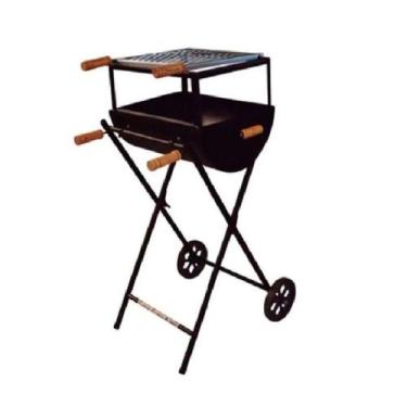 Imagem de Churrasqueira Meio Tambor Mini Alta com Pé e Grelha - OUTRAS MARCAS