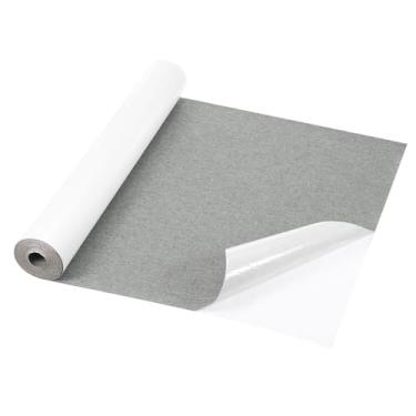 Imagem de Rebower Remendos de reparo, fita autoadesiva, faça você mesmo, remendo de linho para sofá, móveis, cadeira, roupas, tendas, 43 x 38 cm, cinza