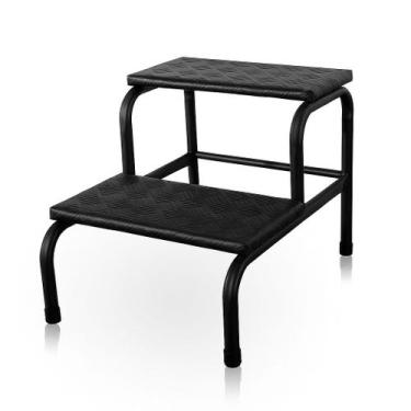 Imagem de Escadinha 02 Degraus Hospitalar Maca Cama Lavanderia Cozinha Stella - 