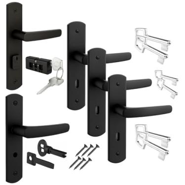 Imagem de Kit 1 Fechadura Completa Soprano Porta Madeira Entrada Externa + 3 Fechadura Interna Quarto + 1 Fechadura Chave Fixa Banheiro