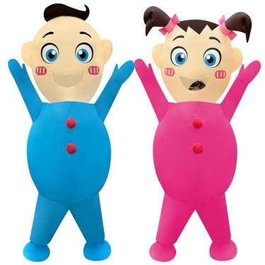 Imagem de Awaqi 2 Pack Adult Inflatable Costume, Baby Design Blow Up Suit for Men and Women - Funny Gender Reveal Party, Baby Shower Party, Halloween Costume (Boy & Girl Patterns)
