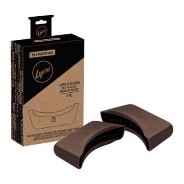 Imagem de Conjunto Luvas de Silicone para Panela Tramontina Lyon Capuccino 2 Peç