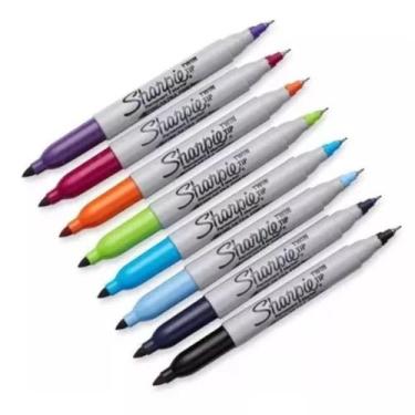 Imagem de Kit 8x Caneta Para Porcelana Cerâmica Ponta Dupla - Sharpie, Kit 8 Cor