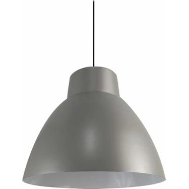 Imagem de Luminária Pendente Utron Queen Estilo Industrial em Alumínio 40cm (Concreto/Branco)