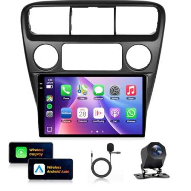 Imagem de [4+128G] Estéreo automotivo para Honda Accord 6th 1998-2003 sem fio Carplay Android Auto, rádio com tela sensível ao toque de 22.9 cm, Android/GPS/WiFi/EQ DSP/UI/Bluetooth5.0/SWC/câmera reserva para