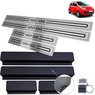 Imagem de Soleiras Chery QQ 2015 a 2020 Preto Baixo Relevo