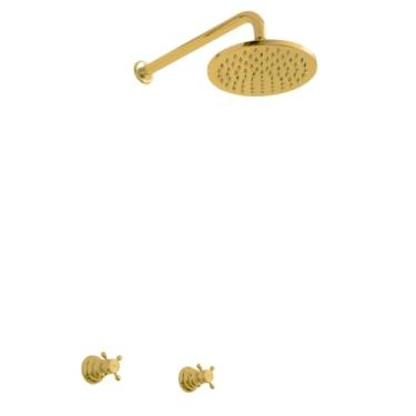 Imagem de MAC Metais Vintage, Chuveiro de Parede com Misturador Dourado Vintage DECA