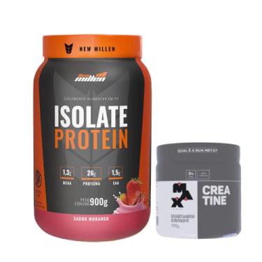 Imagem de Isolate Protein Pote 900g - New Millen + Creatina 100g - Max Titanium,