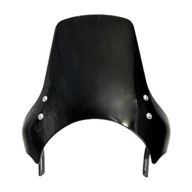 Imagem de NITAGO Protetor de para- de motocicleta com ferragens de montagem, defletor de vento para carenagem frontal, grande para-, tela mosquiteira, Preto