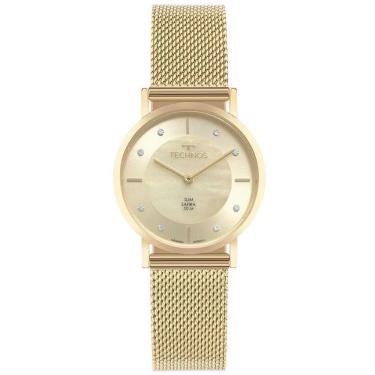 Imagem de Relógio Technos Feminino Ref: 2025Ltx/1X Slim Safira Dourado