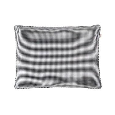 Imagem de PEHR Capa de guingão, índigo | 100% algodão orgânico e feito extra macio | Tecido respirável lavado com pedra | Fecho de botão coberto com guingão | Serve em travesseiros de até 50 x 66 cm