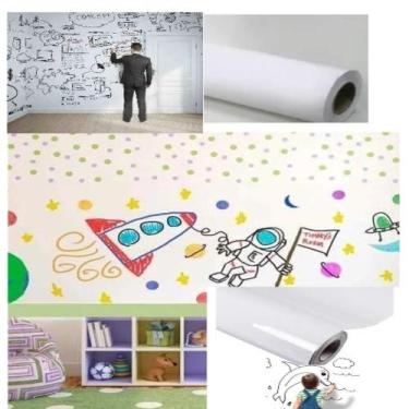 Imagem de Adesivo De Parede Lousa Quadro Branco Papel Para Escrever 2 Metros Dec