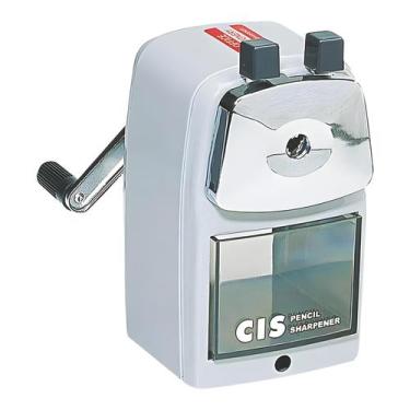 Imagem de Apontador de Mesa Cis Mecânico Manivela e Deposito Prata