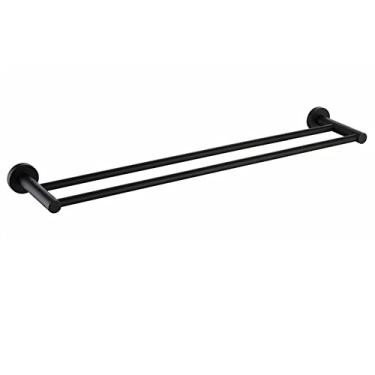Imagem de Toalheiro de aço inoxidável barra de toalha de parede acessório de banheiro barra de toalha de mão, toalheiro de estilo moderno/toalheiro de banho 60 cm (barras duplas paralelas 60 cm)