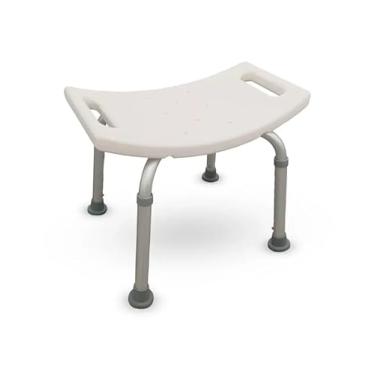 Imagem de Banqueta para Banho Ajustável, Assento com Altura Regulável, Branca