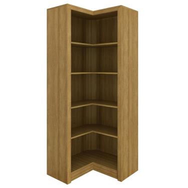 Imagem de Armário Estante de Canto Alto para Escritório Home Office ME4132 MDP Amendoa G69 - Gran Belo