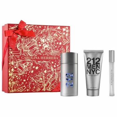 Imagem de Coffret Carolina Herrera Kit - Perfume 212 Men + Balm Pós Barba + Trav