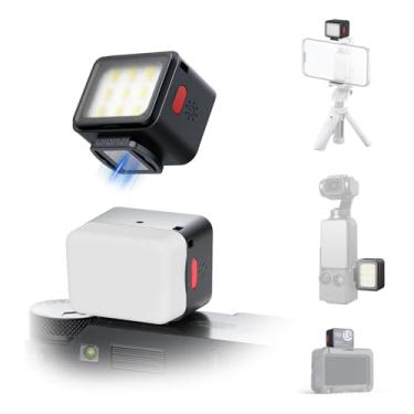 Imagem de ULANZI DG01 Mini cubo de luz de telefone portátil LED para câmera DJI OSMO Pocket 3 Action Camera Sony zv-e 10 Canon r550, suporta atração magnética e carregamento tipo C para tripé ULANZI JJ02