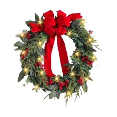 Imagem de MotiveTech Guirlanda de Natal para decoração de porta de entrada Guirlanda de Natal para casa